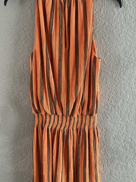 Ramy Brook Dresses & Skirts - Ramy Brook Orange and Brown Striped Maxi Dress
